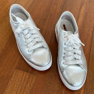 Prada Silver Sneakers